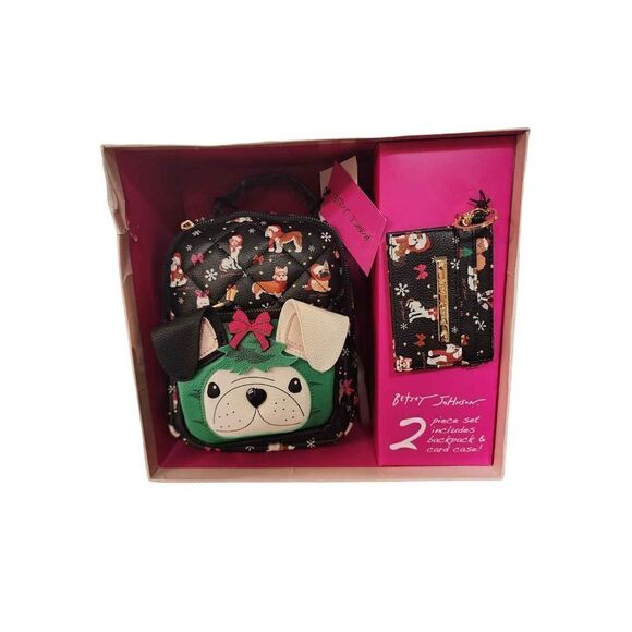 Betsey Johnson Christmas dog backpack and card case main image 4